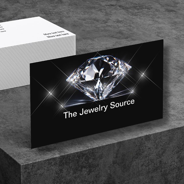Diamond Jewellery Designer Glitzy Business Cards (Creator Uploaded)