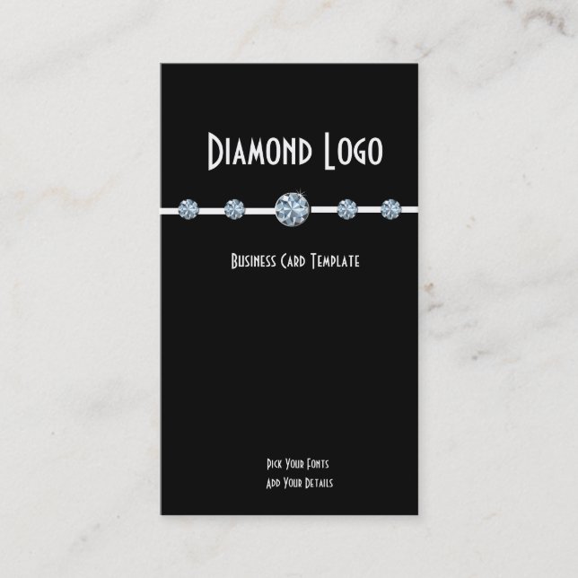 Diamond Jewellery - Diamond Logo Business Card (Front)