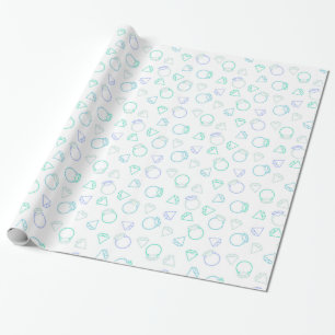 diamond jewellery pattern wrapping paper