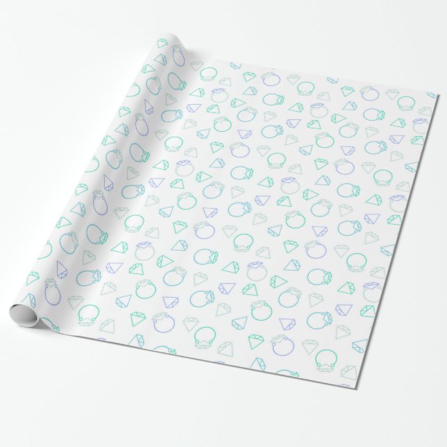 diamond jewellery pattern wrapping paper (Unrolled)