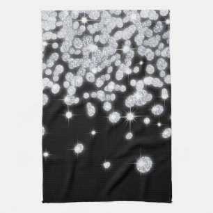 Diamond Jewels Jewellery Glitz Kitchen Dish Towel