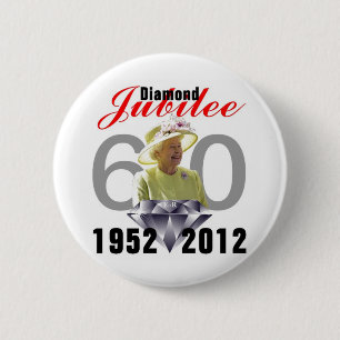 Diamond Jubilee 1952-2012 6 Cm Round Badge