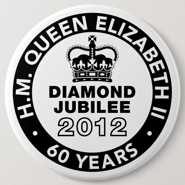 Diamond Jubilee Commemorative Button (Front)