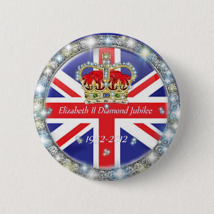 Diamond Jubilee Commemorative  Pin back Button