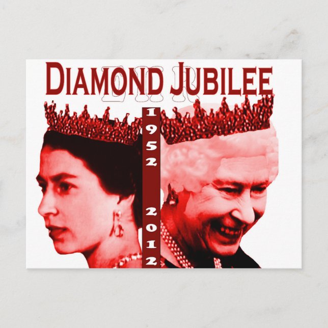 Diamond Jubilee commemorative postcard (Front)