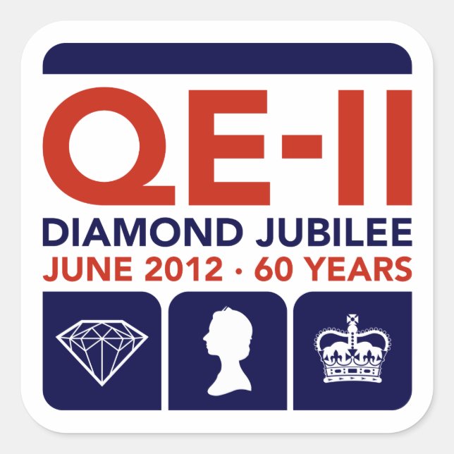 Diamond Jubilee Commemorative Stickers (Front)