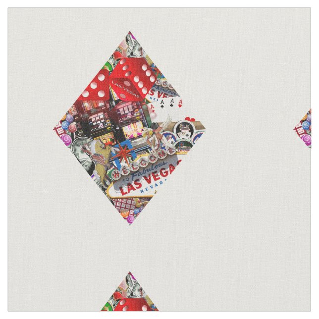 Diamond - Las Vegas Playing Card Shape Fabric (Close Up)
