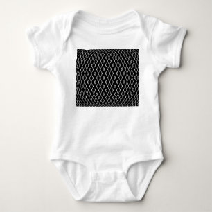 Diamond lattice geometric texture. baby bodysuit