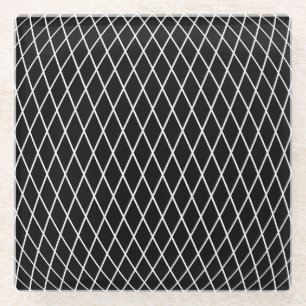 Diamond lattice geometric texture. glass coaster