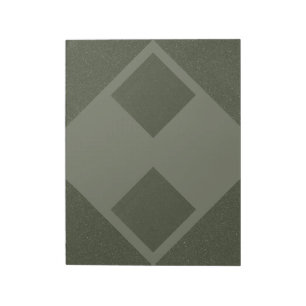Diamond Layered Moss Green Geometric Notepad