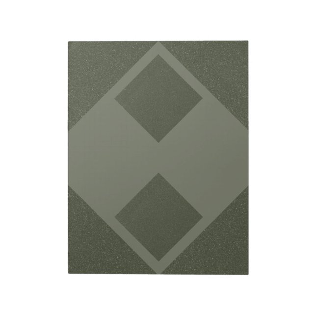 Diamond Layered Moss Green Geometric Notepad (Rotated)