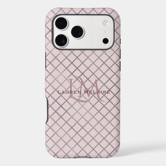 Diamond & Light Rose Taupe Monogram  (Back)