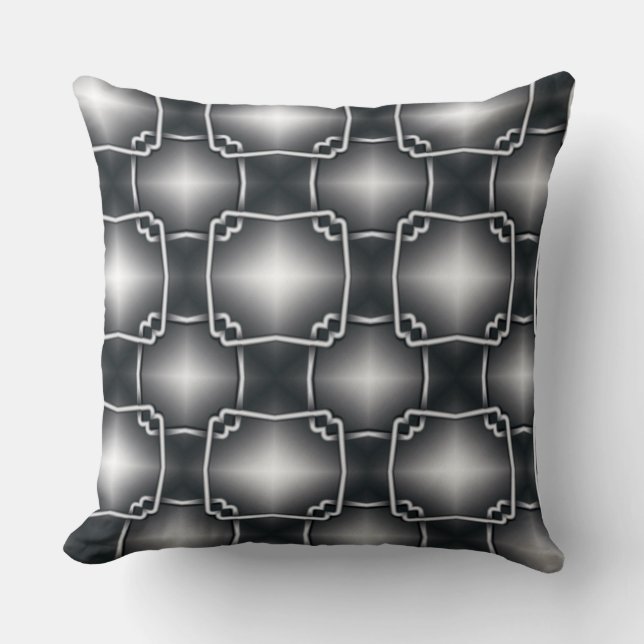 Diamond Light Wire Frame Pattern Throw Pillow (Front)