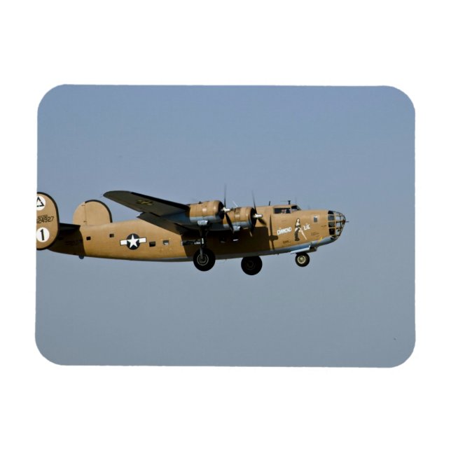 Diamond Lil B-24 Bomber, landing at Oshkosh, Magnet (Horizontal)