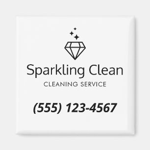 Diamond Logo House Cleaning Service Magnet