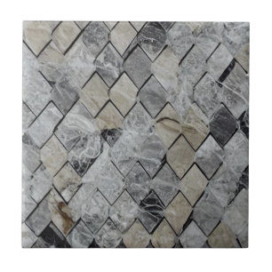 Diamond marble gray beige ceramic tiles
