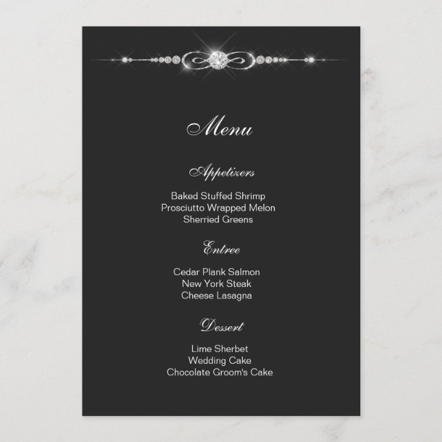 Diamond Menu Card (Front)