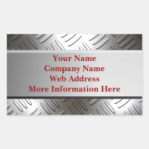 Diamond Metal Look Plate Stickers