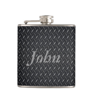 Diamond Metal Plate Flask