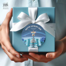 Diamond Metallic King Chess Fathers Day Blue 