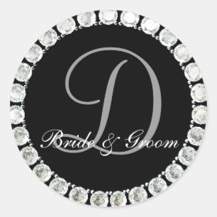 Diamond monogram D customisable seal