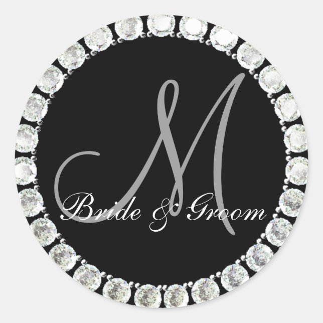 Diamond monogram M customisable seal (Front)