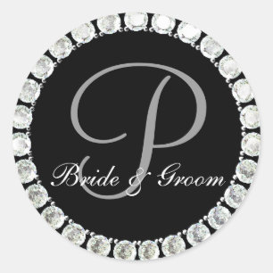 Diamond monogram P customisable seal