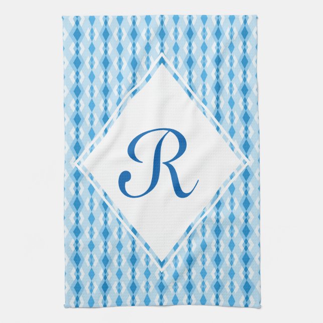 Diamond Monogram Tea Towel (Vertical)