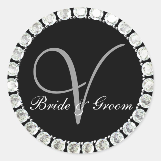 Diamond monogram V customisable seal (Front)