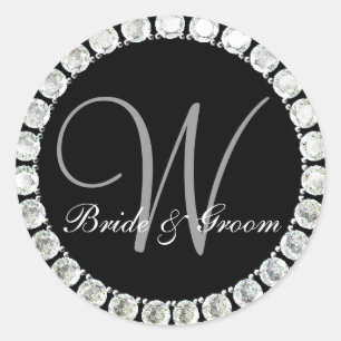 Diamond monogram W customisable seal