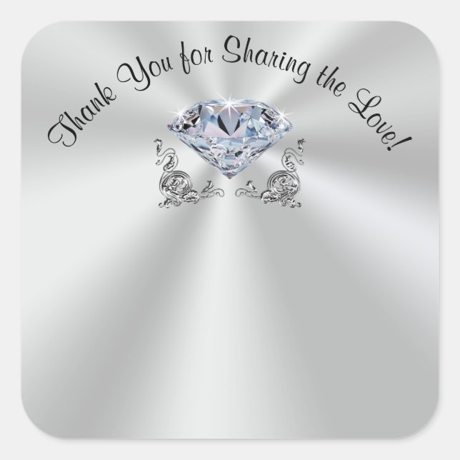 Diamond Name Tag Stickers for 60th Anniversary (Front)