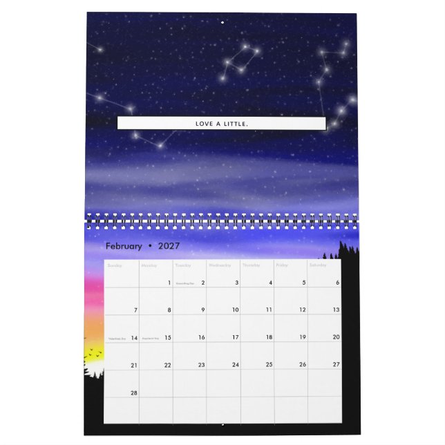 Diamond Night Calendar (Feb 2027)