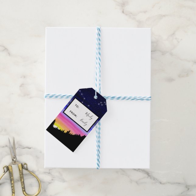 Diamond Night Gift Tags (With Twine)