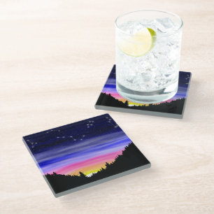 Diamond Night Glass Coaster