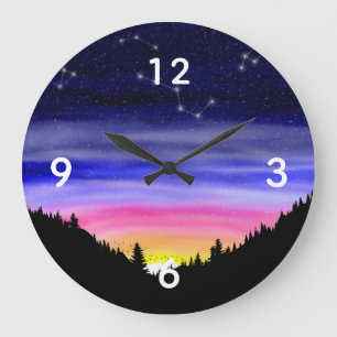 Diamond Night Large Clock