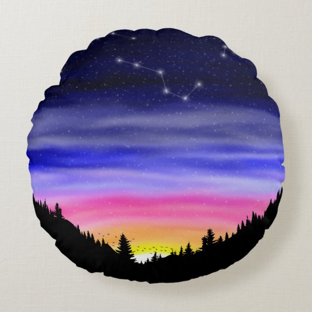 Diamond Night Round Cushion (Front)