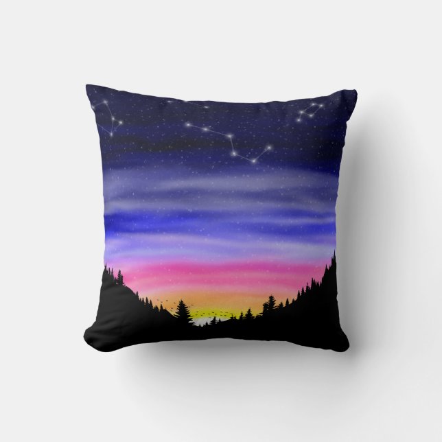Diamond Night Throw Pillow (Front)