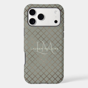 Diamond & Olive Taupe Monogram 