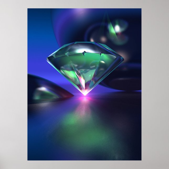 Diamond on purple poster (Front)