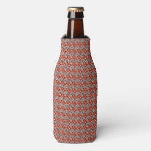 Diamond Orange Pattern Bottle Cooler