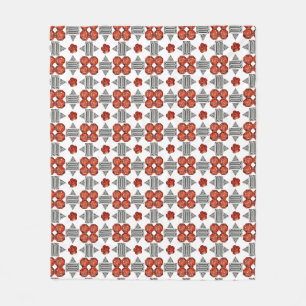Diamond Orange Pattern Fleece Blanket