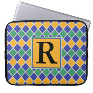 Diamond Pattern #82 Monogrammed Laptop Sleeve