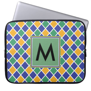 Diamond Pattern #86 Monogrammed Laptop Sleeve
