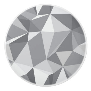 Diamond Pattern - Abstract Polygon Ceramic Knob