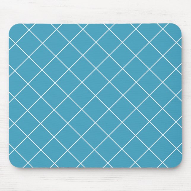 Diamond Pattern Aqua Mouse Pad (Front)