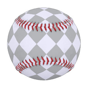 Diamond pattern in grey and lavender baseball