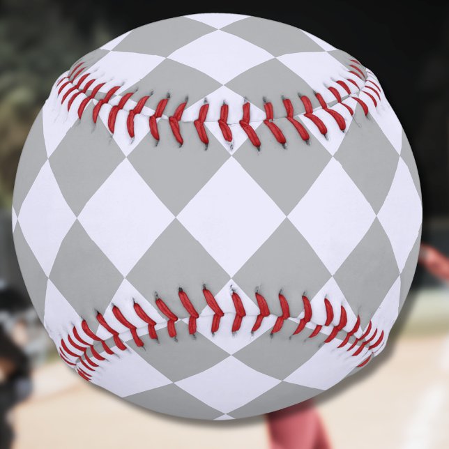 Diamond pattern in grey and lavender softball (Creator Uploaded)