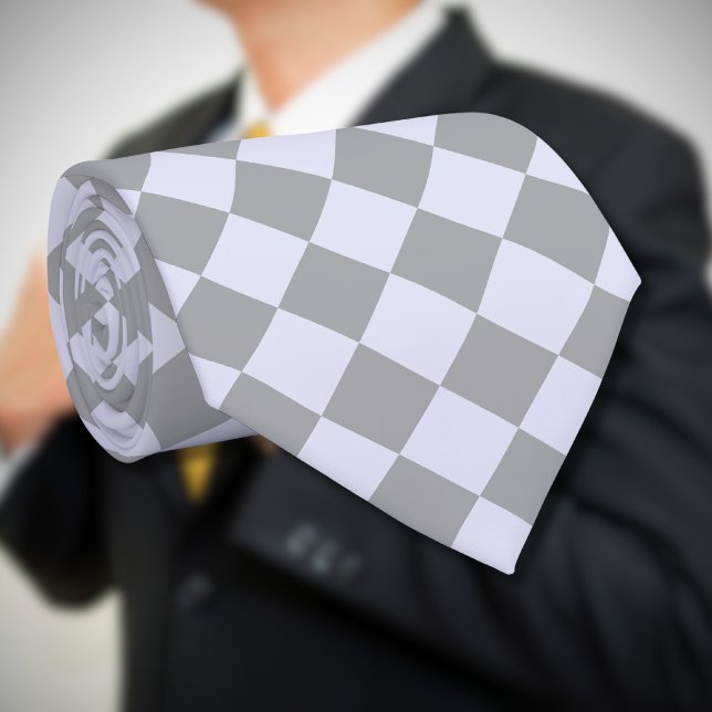 Diamond pattern in grey and lavender tie (Creator Uploaded)
