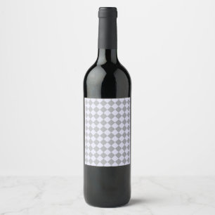 Diamond pattern in grey and lavender wine label
