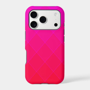 Diamond Pattern in Neon Pink and Red Ombre